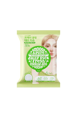 Ariul Smooth & Pure Fresh Cooling Deo Tissue 20 Adet - Cilt Serinletici, Turunçgil Kokulu & Multi Fonksiyonel Vegan Deodorant Mendil