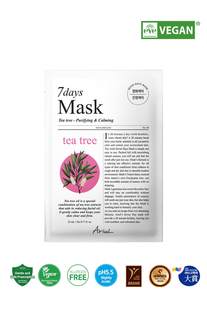 Ariul 7 Days Mask Tea Tree M - Çay Ağacı Özlü Sivilce Karşıtı Arındırı