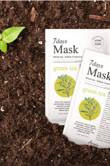 Ariul 7 Days Mask Green Tea S - Sebum Kontrolüne Yardımcı & Gözenek Arındırıcı Vegan Kağıt Maske