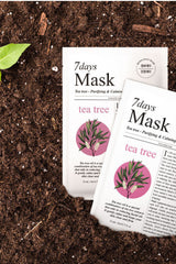 Ariul 7 Days Mask Tea Tree M - Çay Ağacı Özlü Sivilce Karşıtı Arındırıcı Vegan Kağıt Maske