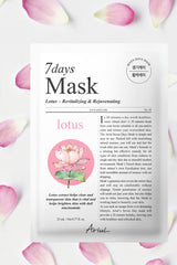 Ariul 7 days Mask Lotus N - Canlandırıcı & Cilt Tonu Aydınlatıcı Vegan Maske