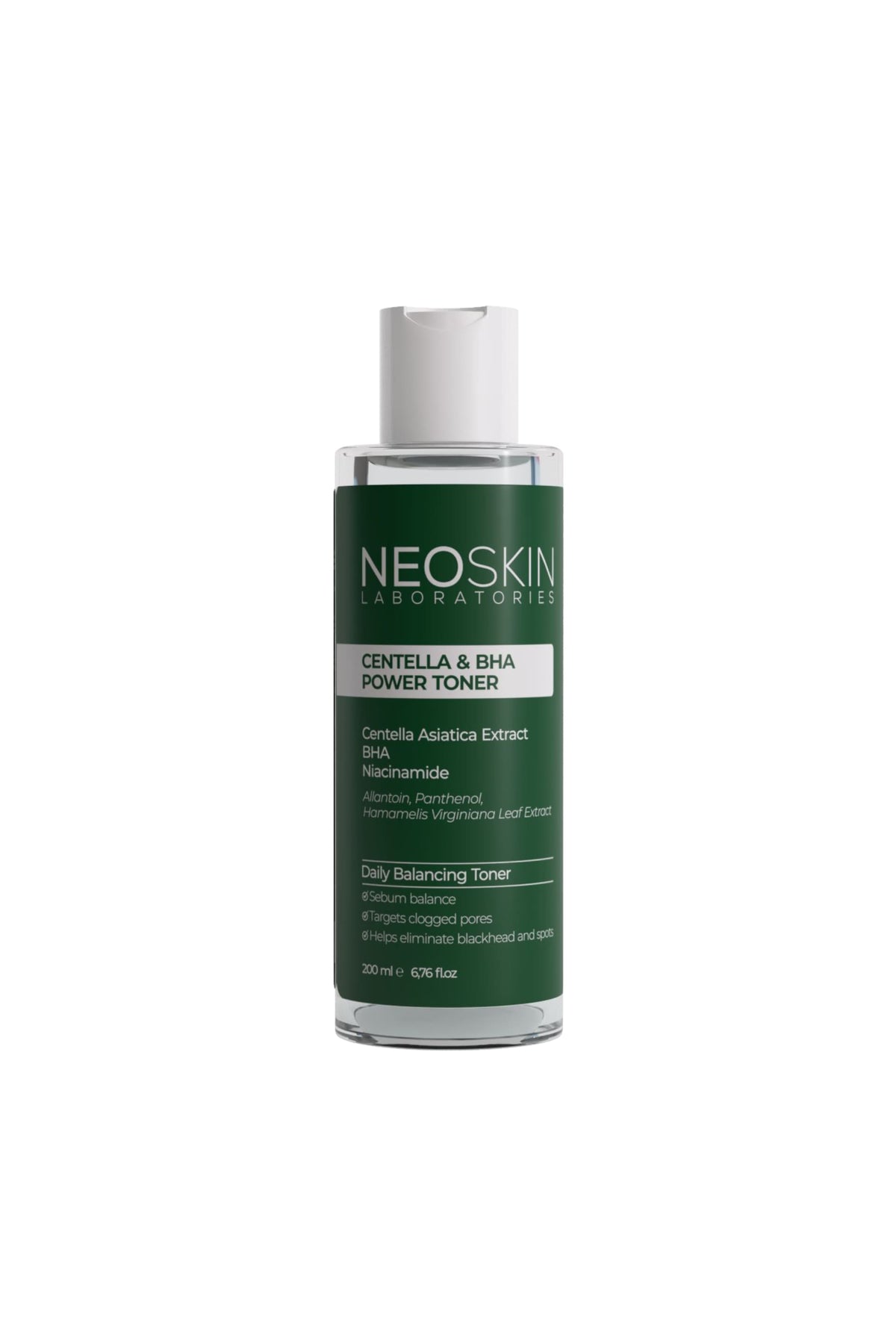 Neoskin Centella & BHA Power Toner 200ml - Centella & BHA İçerikli Siyah Nokta Karşıtı, Gözenek Sıkılaştırıcı Günlük Bakım Toniği