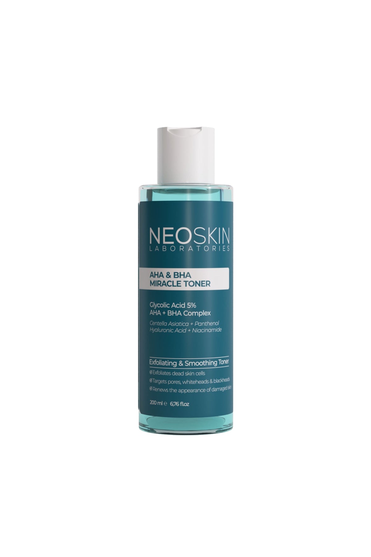 Neoskin Aha & Bha Miracle Toner 200ml - Aha & Bha Arındırıcı Ve Gözenek Sıkılaştırıcı Temizleyici Tonik