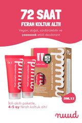Nuud Smarter Pack 2 x 20ml - %100 Doğal Deodorant Krem, Ter Kokusu Önleyici (4, 5 AY), Vegan, Kokusuz, Alüminyum İçermez (İkili Set)