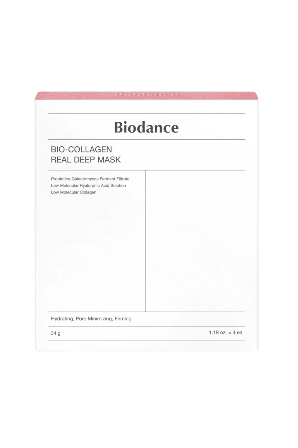 Biodance Bio Collagen Real Deep Mask 4 Adet - Gözenek Karşıtı & Nemlendirici Şeffaflaşan ve Ciltte Eriyen Kolajen Maske