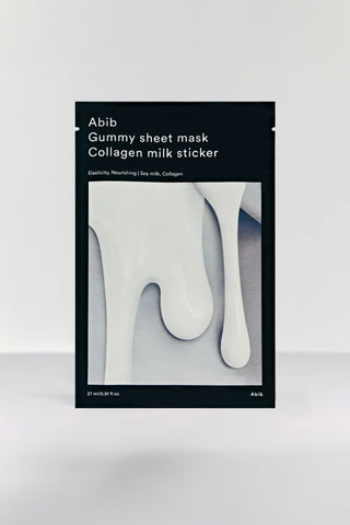 Abib Gummy Sheet Mask Collagen Milk Sticker - Elastikiyet & Işıltı Veren Vegan Maske