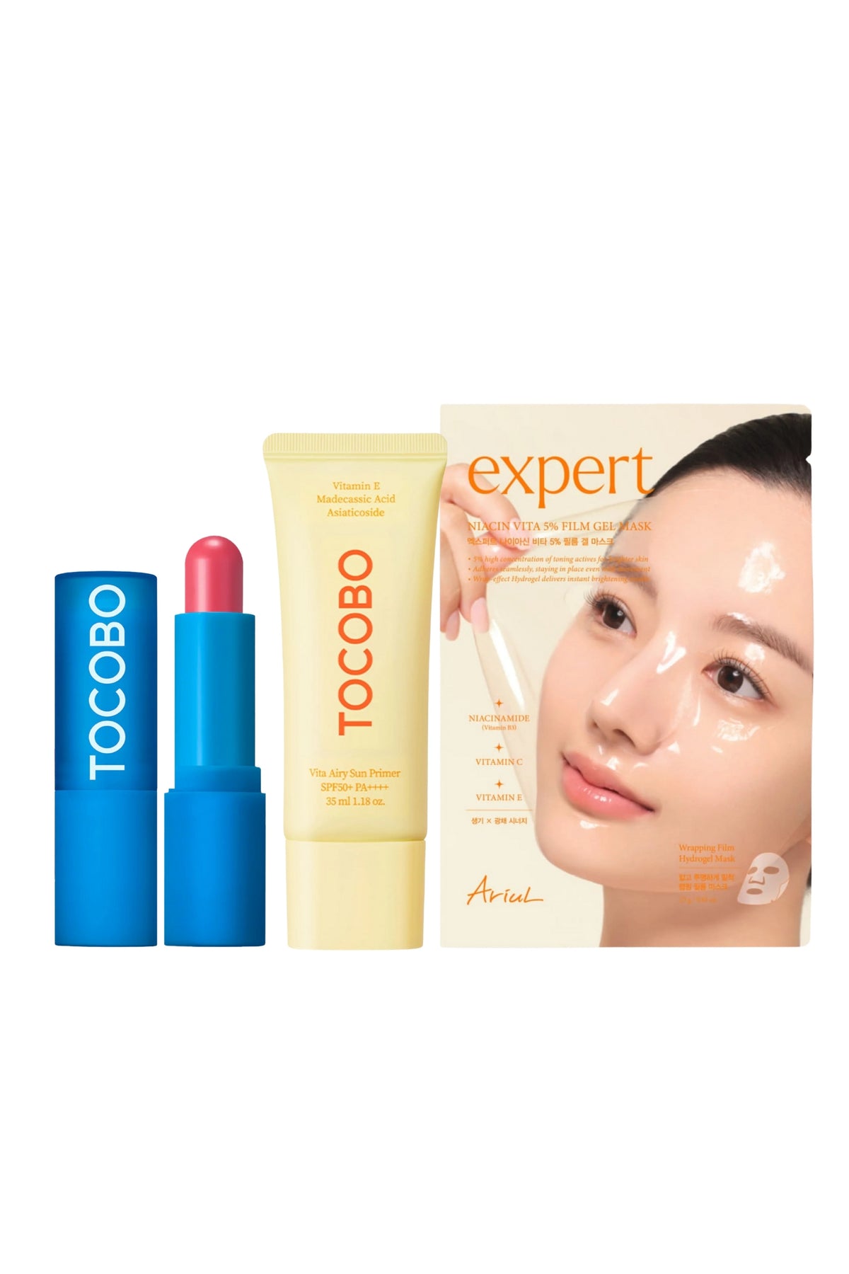 Cildi Güne ve Makyaja Hazırlayan 3'lü Set - Işıltı, Nem ve Güneş Koruması Seti