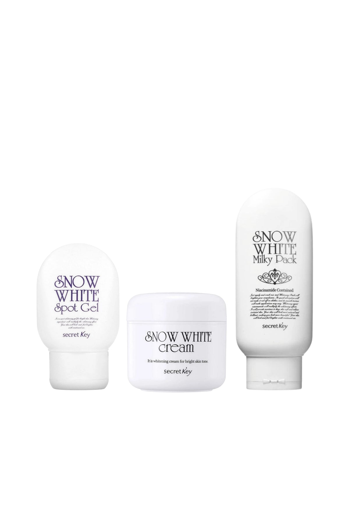 Snow White 3'lü Set - Yüz & Vücut Beyazlatıcı Bakım Seti