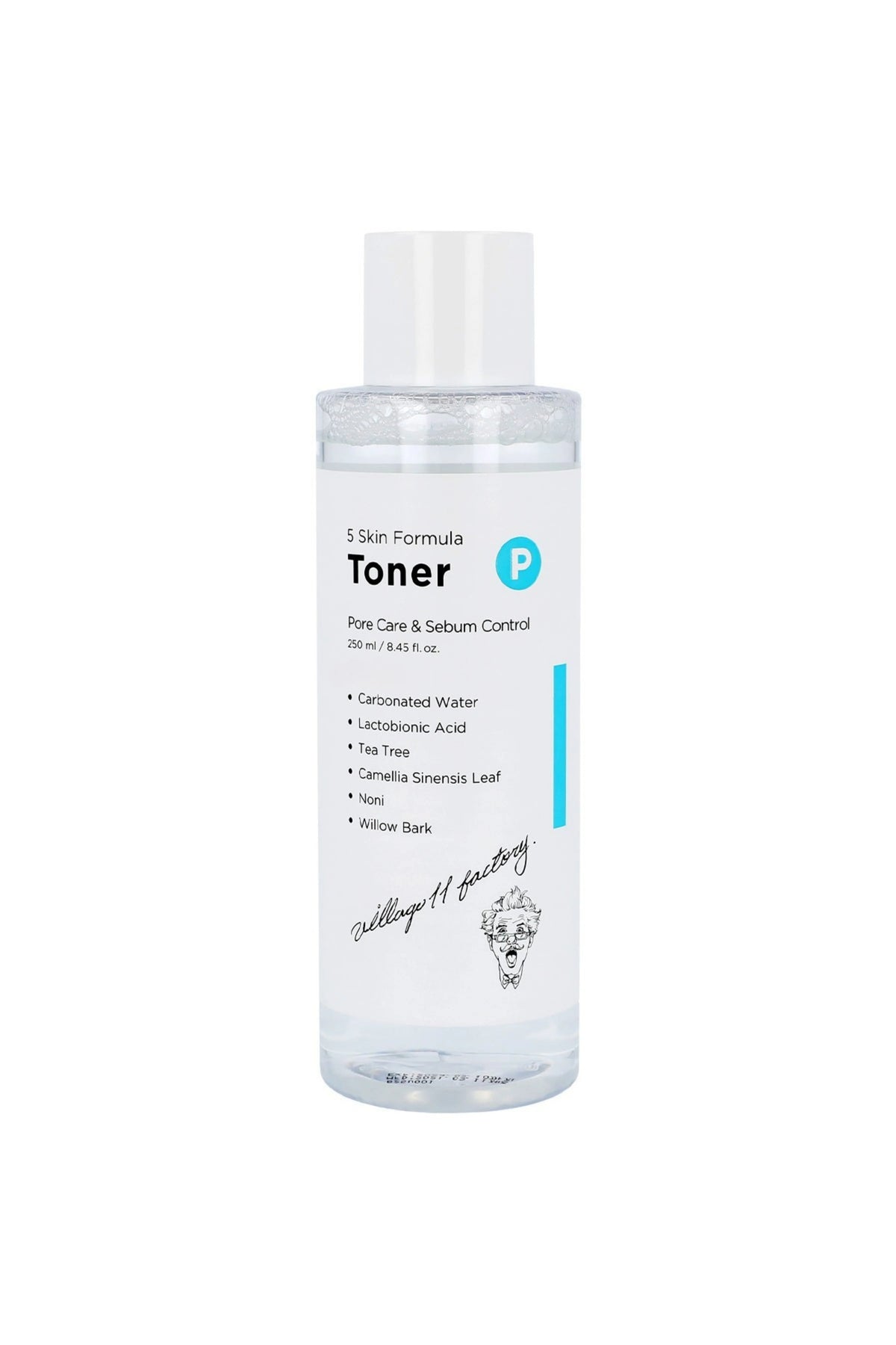 Village 11 Factory P Skin Formula Toner 250ml - Siyah Nokta & Akne Karşıtı, Gözenek Sıkılaştırıcı Arındırıcı PHA & Çay Ağacı Tonik