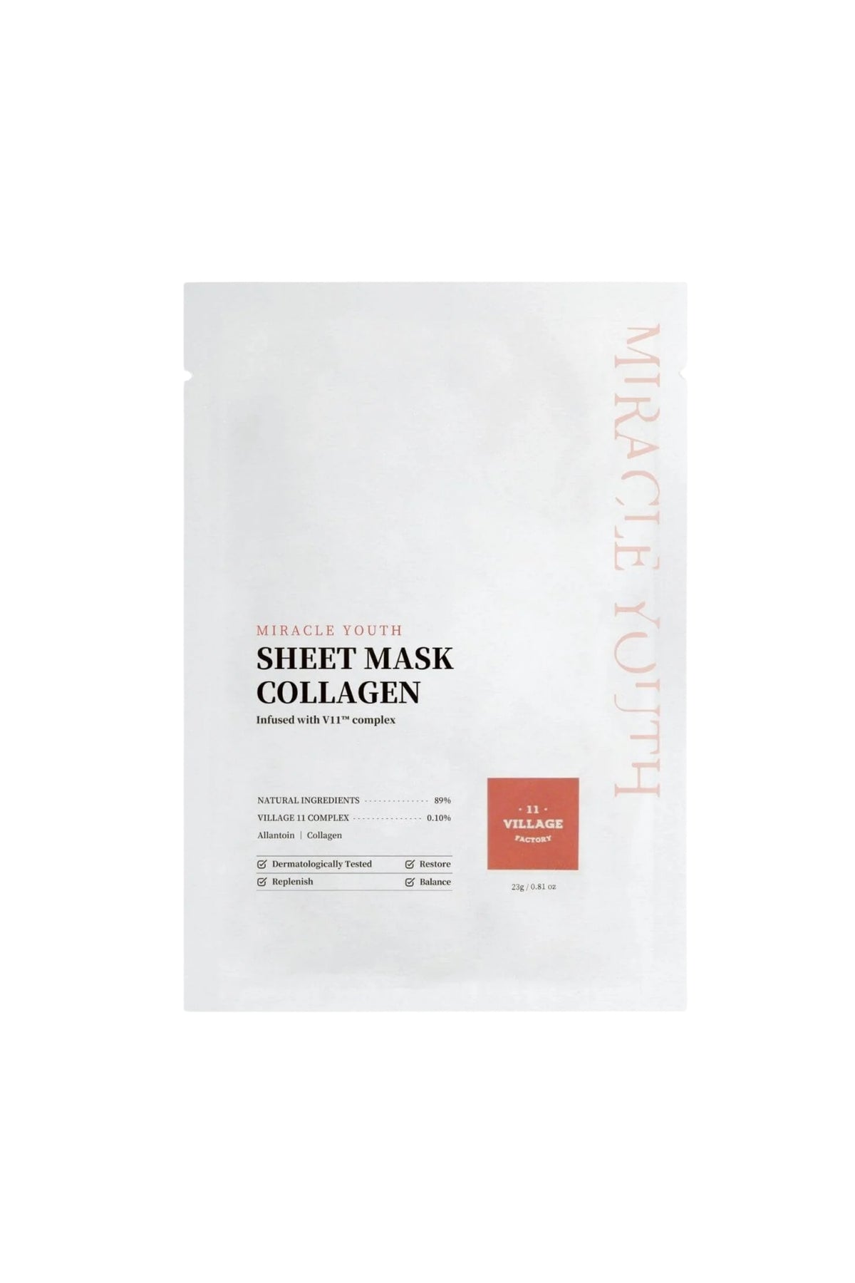 Village 11 Factory Miracle Youth Sheet Mask Collagen 23 gr – Kolajen Maskesi