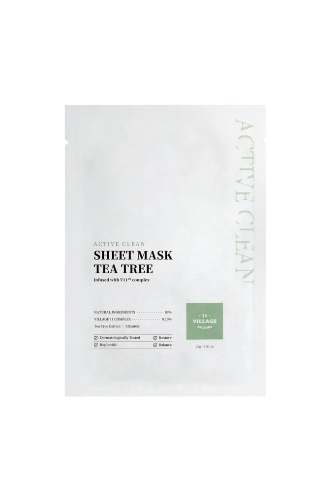 Village 11 Factory Active Clean Sheet Mask Tea Tree 23 gr – Çay Ağacı