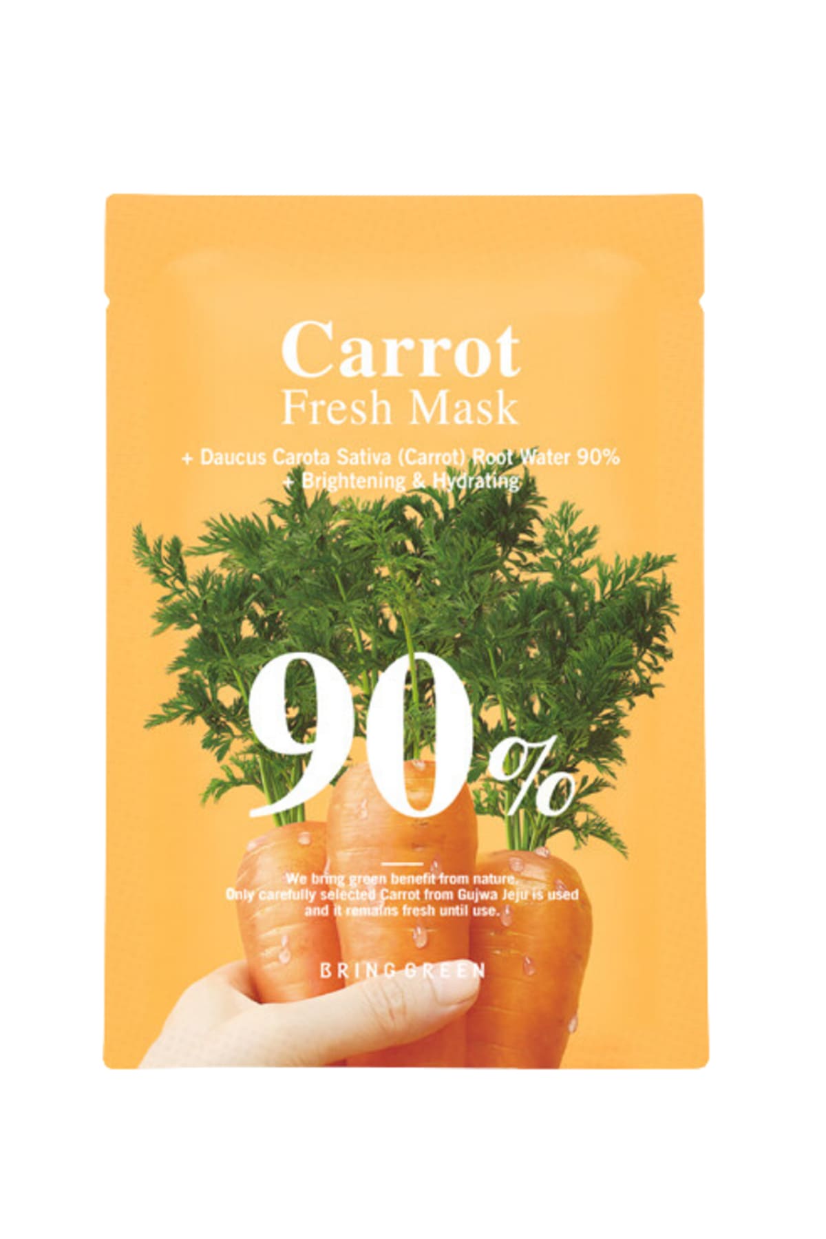 Bring Green 90% Fresh Mask - Carrot – Aydınlatıcı & Nemlendirici Maske #Havuç