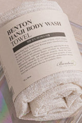 Benton Hanji Body Wash Towel - Geleneksel Kore Kağıdı Lifinden Peeling Etkili Duş Havlusu