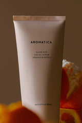 Aromatica Glow Vita Facial Scrub Orange & Neroli 150ml - Canlandırıcı Vegan Vitamin & Kil Scrub