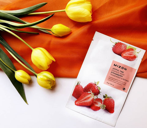 Mizon Joyful Time Essence Mask Strawberry - Çilek Maskesi