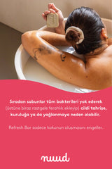 Nuud Refresh Bar 80g - %100 Doğal, %67 Organik, Vegan, El Yapımı, Ter Kokusu Önleyici Sabun