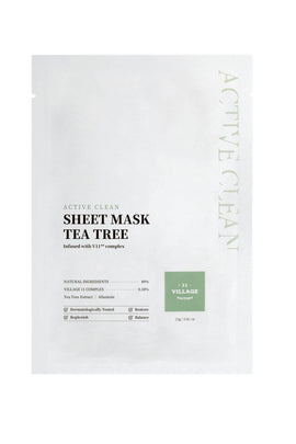 Village 11 Factory Active Clean Sheet Mask Tea Tree 23 gr – Çay Ağacı Maskesi
